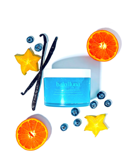 Butterfly Pea + Blue Tansy + Blueberry Exfoliating Body Scrub
