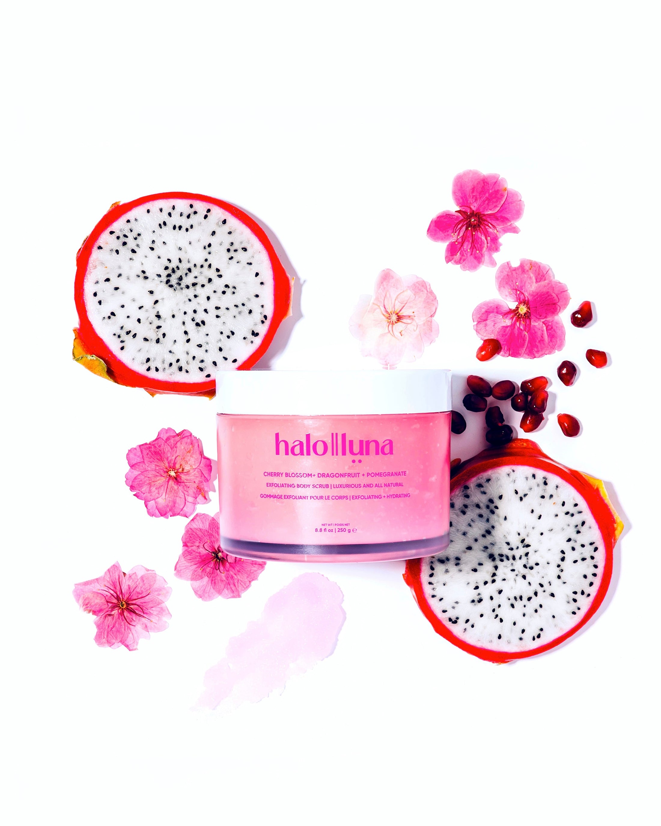 Cherry Blossom + Dragon Fruit + Pomegranate Exfoliating Body Scrub