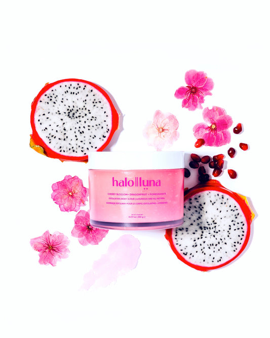 Cherry Blossom + Dragon Fruit + Pomegranate Exfoliating Body Scrub