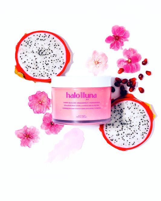Cherry Blossom + Dragon Fruit + Pomegranate Exfoliating Body Scrub