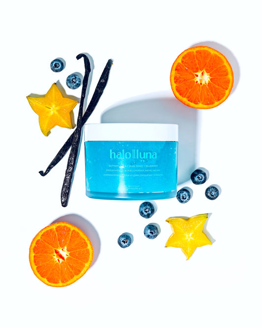 Butterfly Pea + Blue Tansy + Blueberries Exfoliating Body Scrub