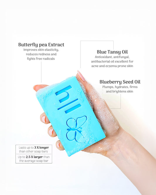 Butterfly Pea, Blue Tansy, Blueberry Bar Soap